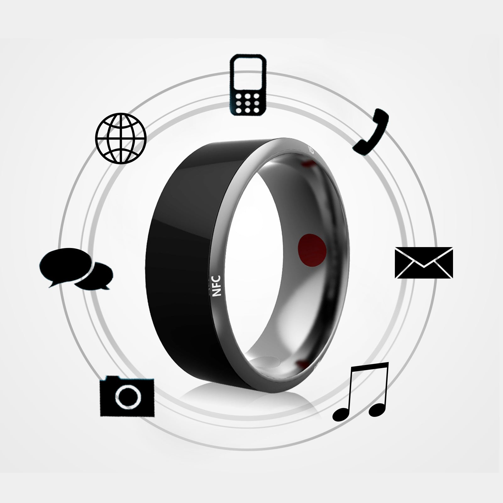      Smart Ring: Multifunctional Black High-Tech Wearable Device – BEAUTY NET