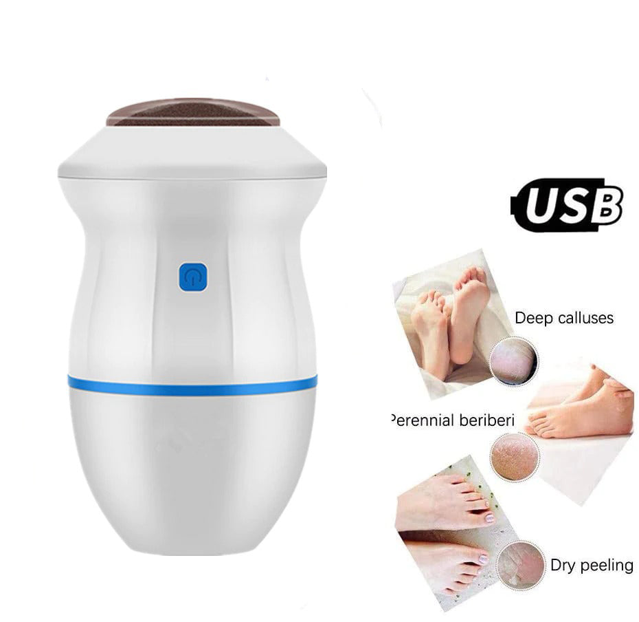 Electric Vacuum Foot Grinder File Machine: Exfoliate Dead Skin, Callus Remover, Heel Removal Scraper with Vacuum, Grinding Head for Heel.