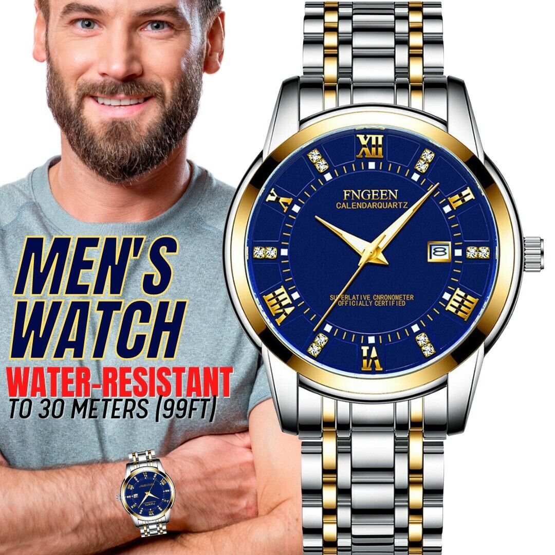       Stainless Steel Watch for Men - Quartz Luminous Classic Watch for Fath – BEAUTY NET