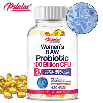 Raw Probiotics for Women – 120 Capsules | with Prebiotics & Digestive Enzymes for Gut Health, Nutrient Absorption & Digestive Support