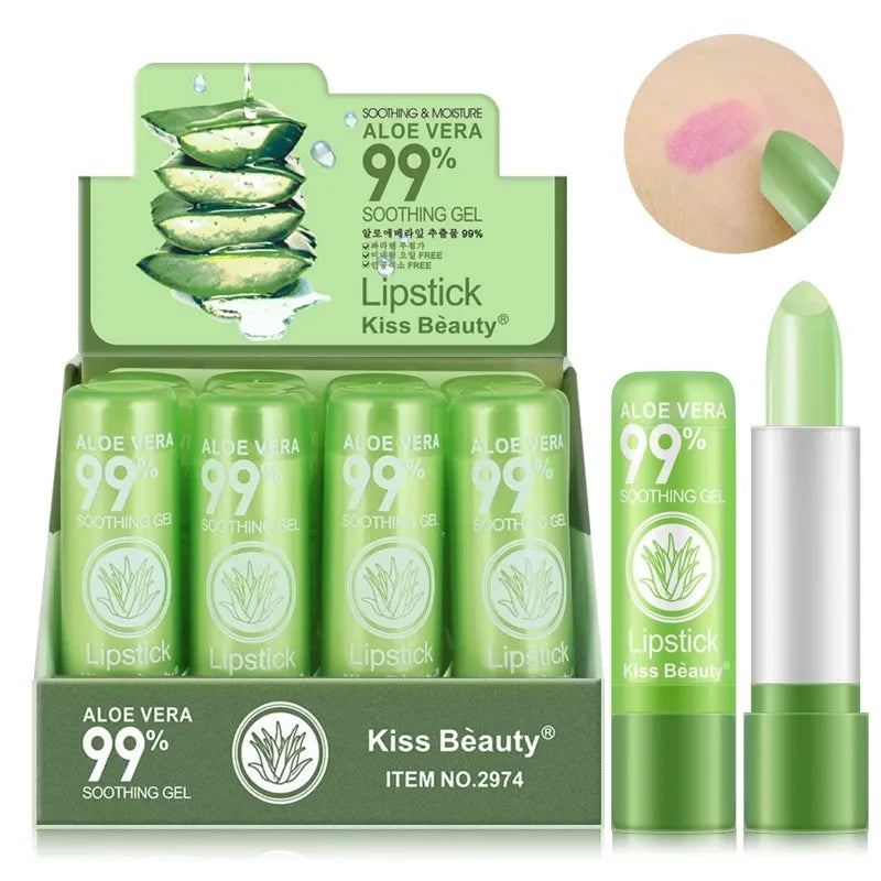       12 Pcs/set Aloe Vera Lipstick Lip Tint - Color Changing Tinted Lip Bal – BEAUTY NET