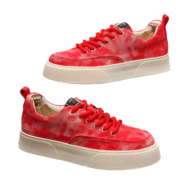 Men’s Canvas Sneakers – Comfortable Running Shoes, Casual Fashion Platform Trainers, Thick Sole Athletic Footwear