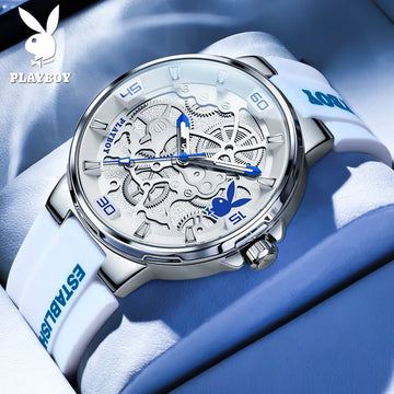 Men's Sports Quartz Watch – Waterproof Luxury Silicone Strap Wristwatch, Fashion Top Brand Timepiece