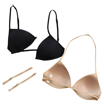 Sexy Thin Seamless Triangle Cup Bra for Women - Front Buckle, Cross Straps, Beauty Back Lingerie