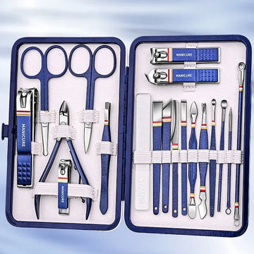 High-Quality 9-19 Piece Nail Cutter Set - Stainless Steel Nail Clippers, Manicure Kits, Scissors, Makeup Beauty Tools