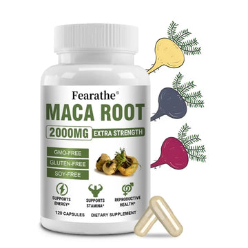 Maca Root 2000 mg – Red, Yellow & Black Maca Blend – 120 Capsules