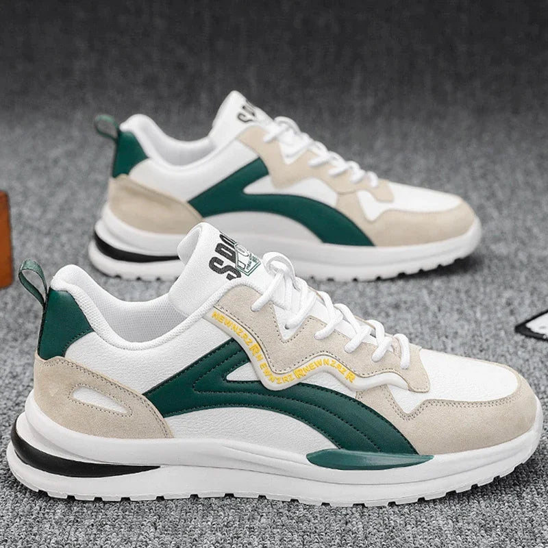Men’s Breathable Fashion Sneakers – Lightweight Lace-Up Casual Sports Shoes for Outdoor Running