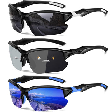 Men’s Sports Polarized Sunglasses – UV400 Protection Outdoor Goggles for Cycling, Running & Fishing, Lightweight Sun Glasses