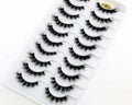 10 Pairs 3D Mink False Eyelashes Natural/Thick Eye Lashes  Fluffy Makeup Russian eyelahses Beauty Extension Reusable eyelashes