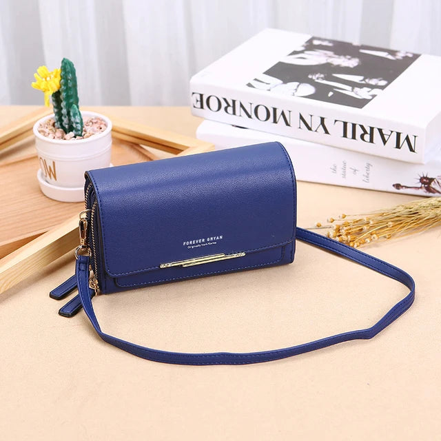 Leather Women's Handbag: Multifunctional Large Capacity Shoulder & Crossbody Bags, Fashionable Phone Purse for Ladies
