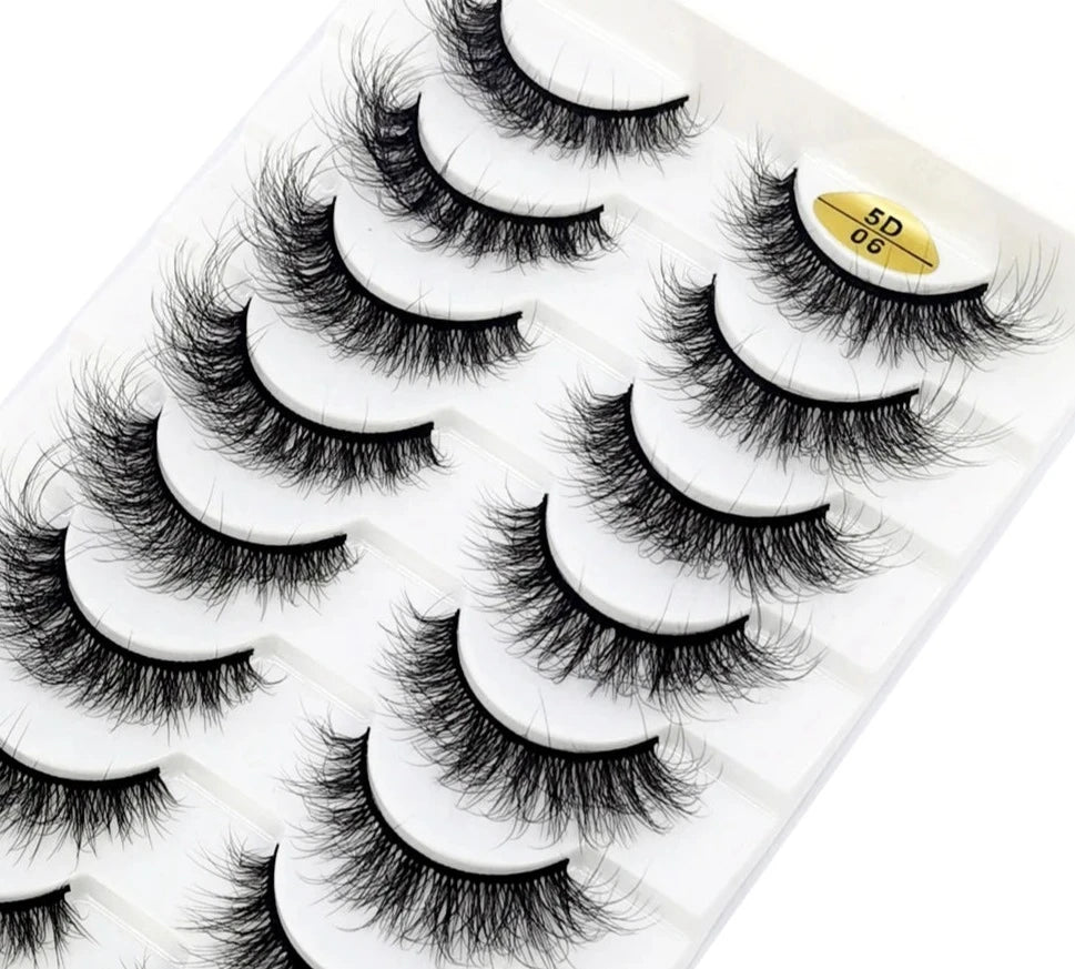 10 Pairs 3D Mink False Eyelashes Natural/Thick Eye Lashes Fluffy Makeup Russian eyelahses Beauty Extension Reusable eyelashes