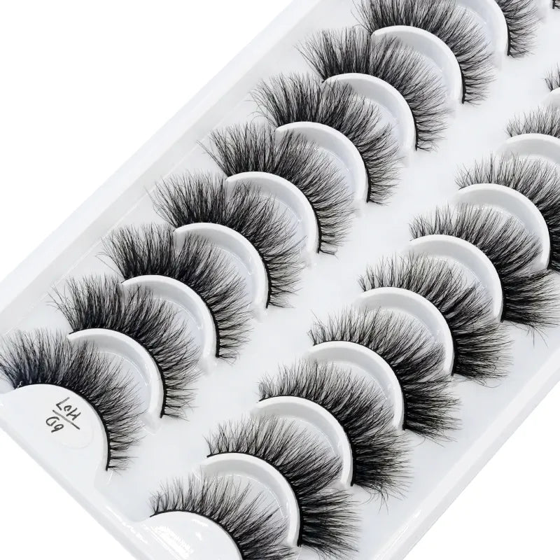 10 Pairs 3D Mink False Eyelashes Natural/Thick Eye Lashes Fluffy Makeup Russian eyelahses Beauty Extension Reusable eyelashes