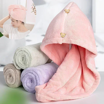 Quick Dry Hair: Quick Drying Microfiber Towels for Women's Bathroom. Accessories include Nursing Cap with Buckle, Sauna Spa Towel, and Bath Towel
