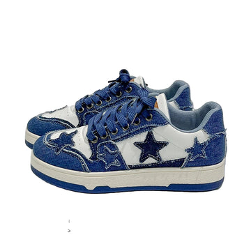 Unisex Casual Sneakers – Star Design Running, Tennis & Skateboard Style Shoes