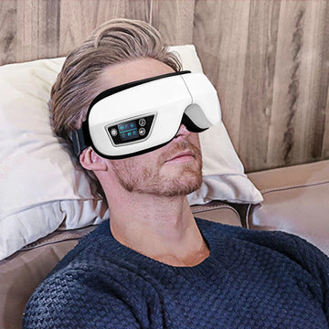 Eye Massager With Heat: Smart Airbag Vibration Eye Care Compress Bluetooth Eye Massage, Relax Migraines, Relief, Improve Sleep