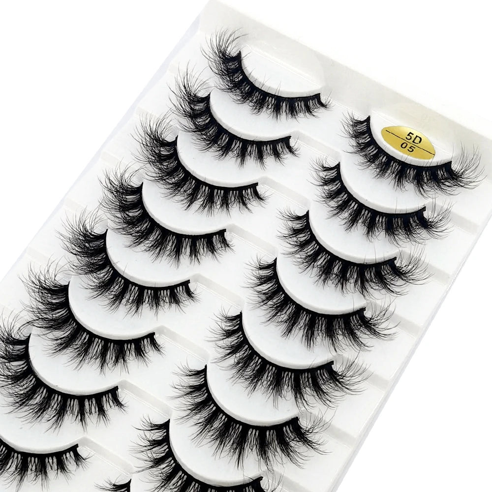 10 Pairs 3D Mink False Eyelashes Natural/Thick Eye Lashes Fluffy Makeup Russian eyelahses Beauty Extension Reusable eyelashes