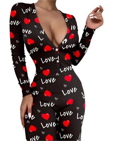 women’s v-neck pajama onesie, women’s sexy festive loungewear, women’s cozy christmas onesie, women’s cheeky onesie pajamas, women's holiday loungewear jumpsuit, women's holiday button-down suit, women's christmas pajama romper, women's christmas pajama jumpsuit, women's cheeky holiday pajamas, women's button-front loungewear, women's button down-pajama suit, women's back flap pajama suit, v-neck holiday pajama women, sexy women’s holiday romper,
back flap holiday loungewear.