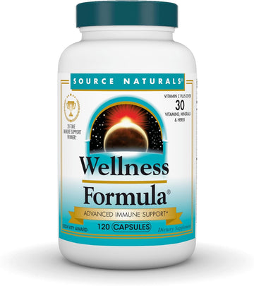 Wellness Formula – Advanced Immune Support with Vitamins & Herbal Blend | Immune System Booster Supplement – 120 Capsules
