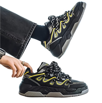 Men’s Platform Running Sneakers – Personalized Design Casual Outdoor Sport Shoes, Fashionable Comfortable Vulcanized Tennis Footwear