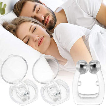 Silicone Magnetic Anti Snore Stop Snoring Nose Clip: Sleep Tray, Sleeping Aid, Apnea Guard Night Device.