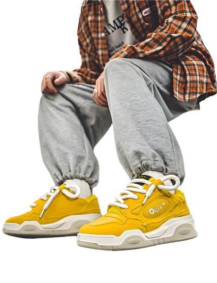 Men's Trendy Casual Board Shoes – Lightweight, Breathable, Thick Sole, Comfortable Fashion Sneakers