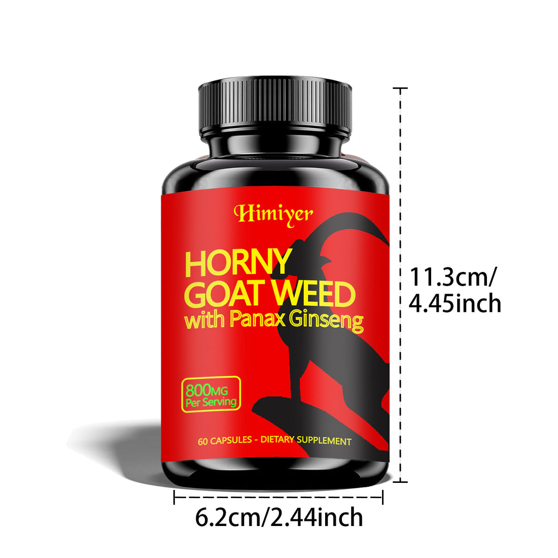 Horny Goat Weed + Tongkat Ali & Ginseng – 2 Bottles, 800mg Plant-Based Supplement for Energy, Vitality & Confidence