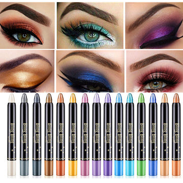 Pearlescent Silkworm Eyeshadow Pen: Long-Lasting, Waterproof, Non-Blooming, Shiny Pearlescent Gel Pen - 15 Color Eye Shadow Pen