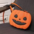 2024 Halloween Bags: Funny Pumpkin Cartoon Shoulder Crossbody Bag with Bat - Personalized Creative Female Bag