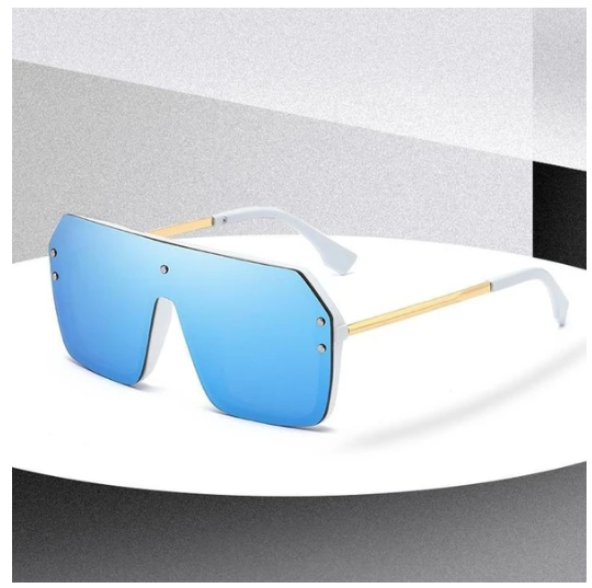 Oversize Sunglasses: Fashionable Square Sun Glasses with One-Piece Mirror Lens. UV400 Protection for Women and Men. Top Brands