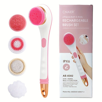 Automatic Long Handle Waterproof Multi-functional Mud Bath Massage Brush