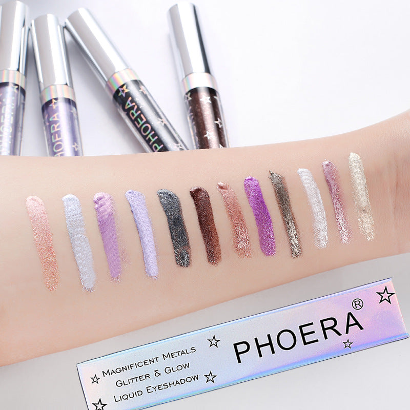 PHOERA Magnificent Metals Glitter and Glow Liquid Eyeshadow in 12 Colors