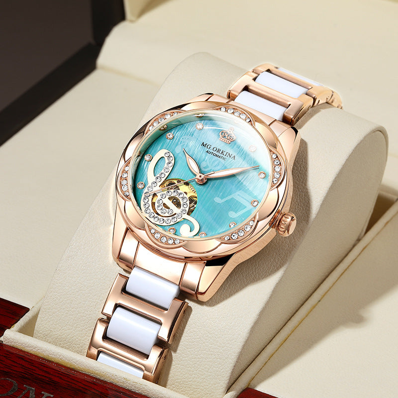 New Designer Luxury Women's Mechanical Watches with Top Brand Ceramic Components