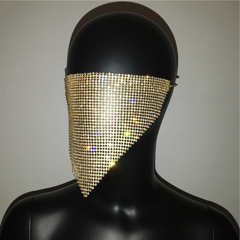 Explosive Dazzling Metal Flash Jewelry Mask