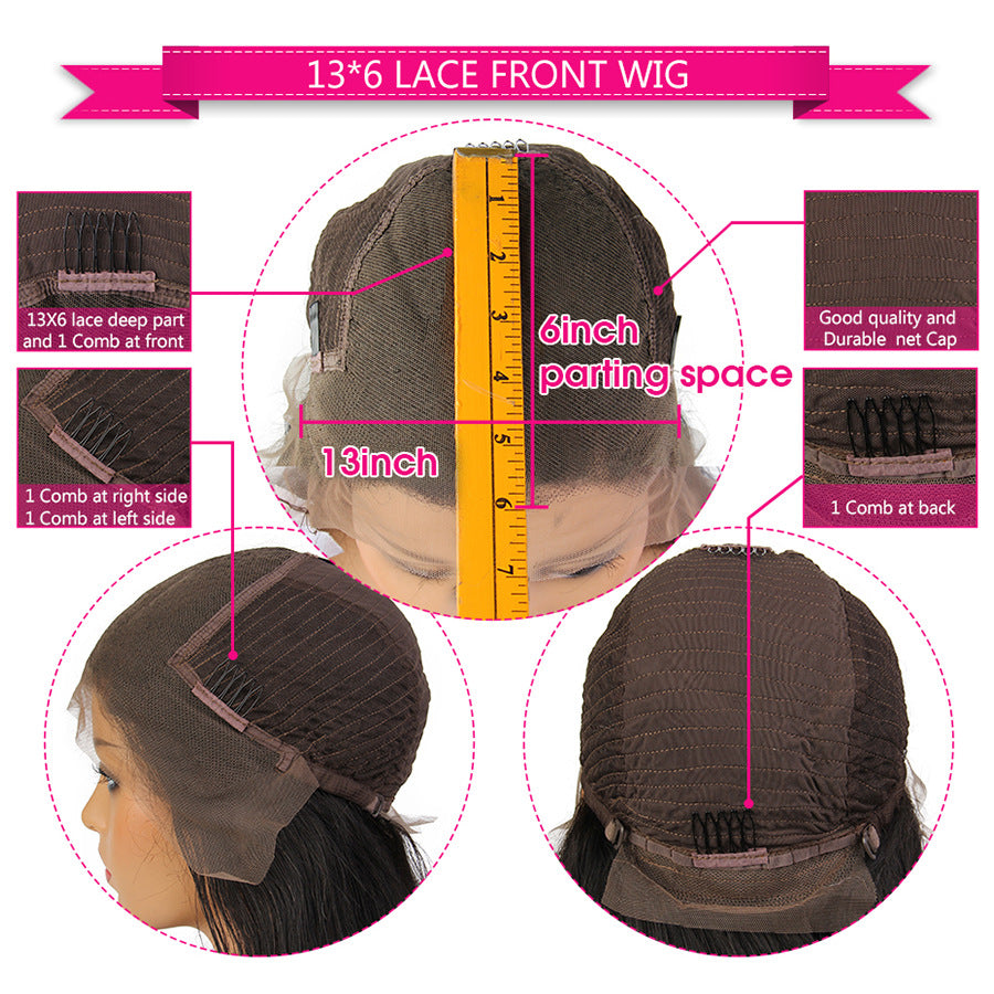13x6 Braided Wigs: Synthetic Lace Front Wig Black