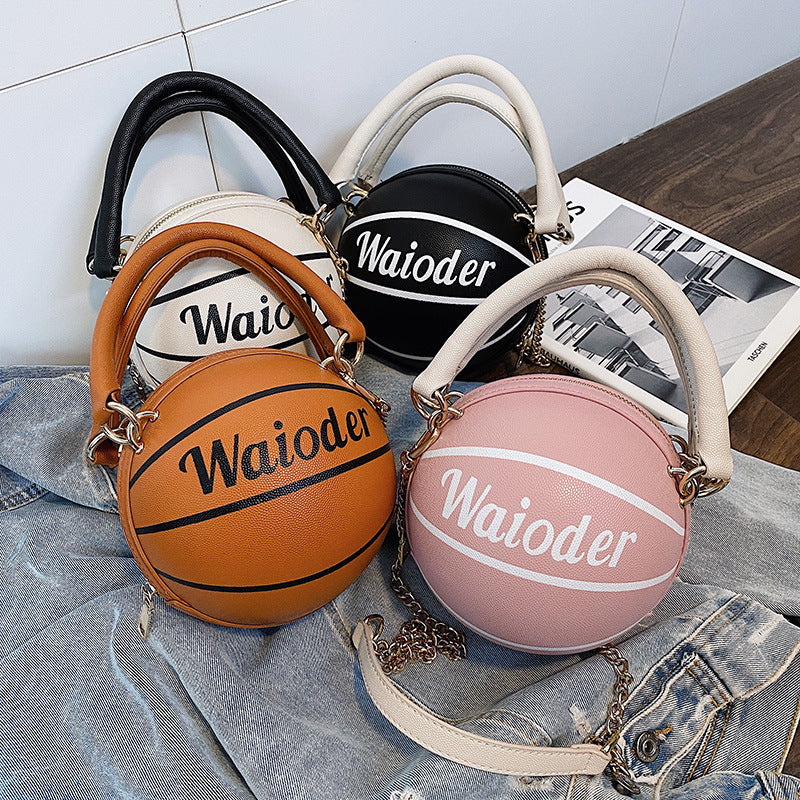 Basketball-shaped Handbags and Purses for Women: Chain Shoulder Crossbody Bag for Girls and Ladies