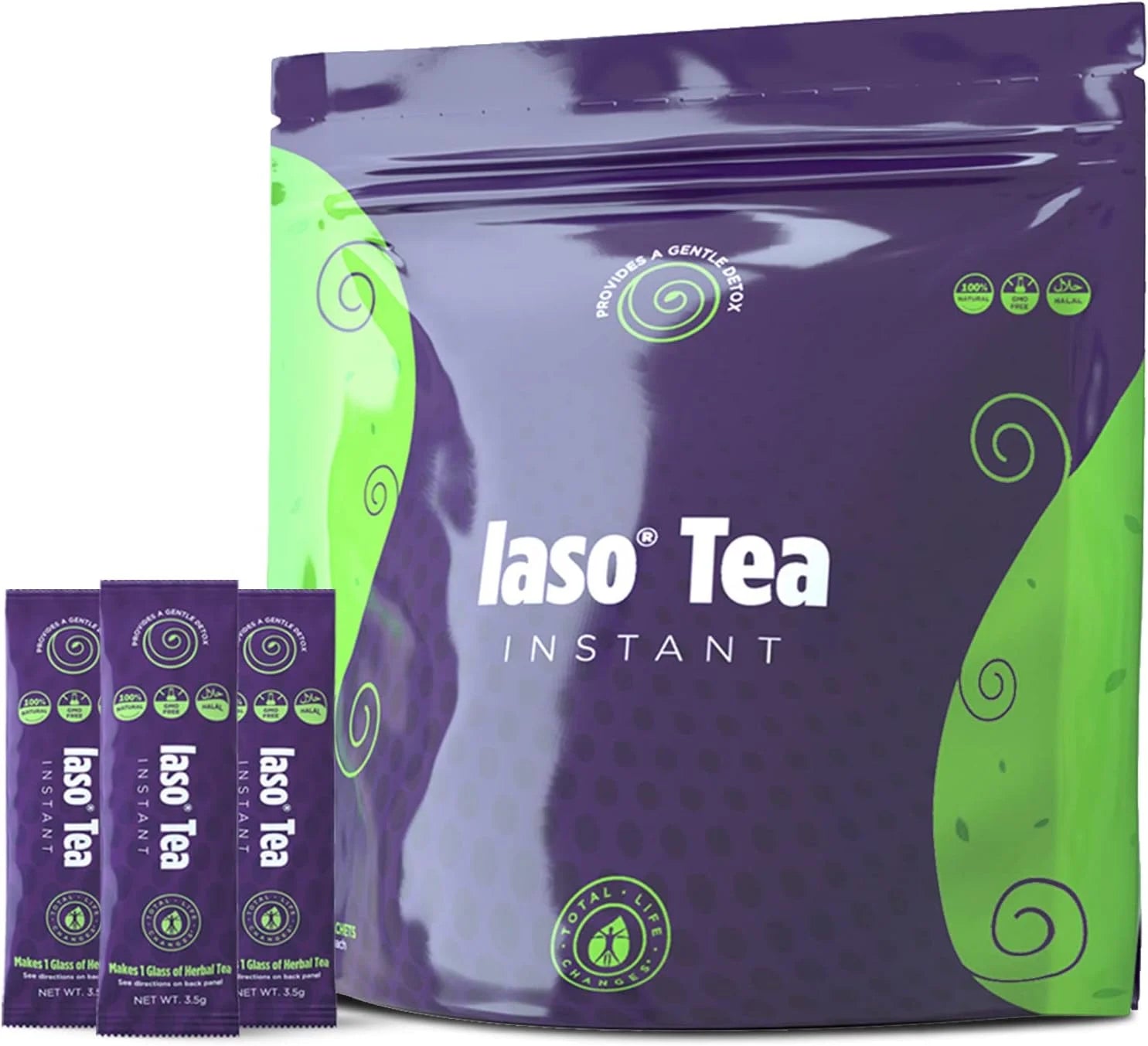 Iaso Tea Instant - Herbal Detox and Cleansing Tea - 25 Sachets