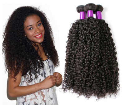 Brazilian Virgin Human Hair Kinky Curly Bundles - Authentic Hair Curtain Included