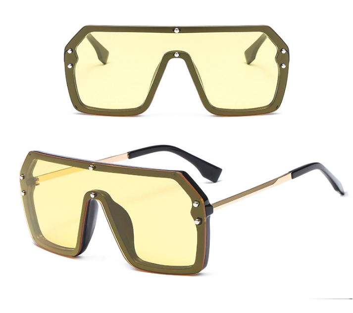 Oversize Sunglasses: Fashionable Square Sun Glasses with One-Piece Mirror Lens. UV400 Protection for Women and Men. Top Brands