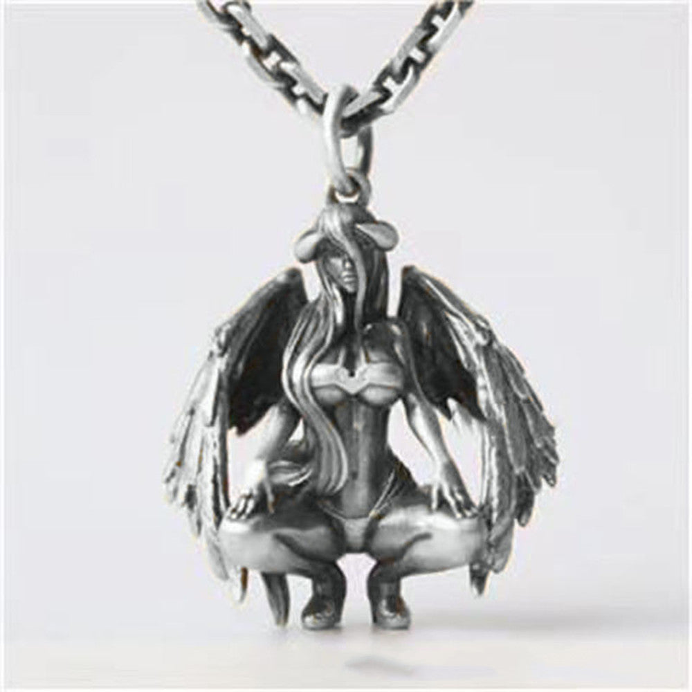 Angel and Demon Necklace Pendant: Unisex Jewelry for Men and Women