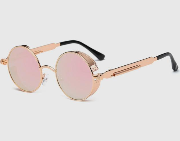 Vintage Round Metal Frame Sunglasses