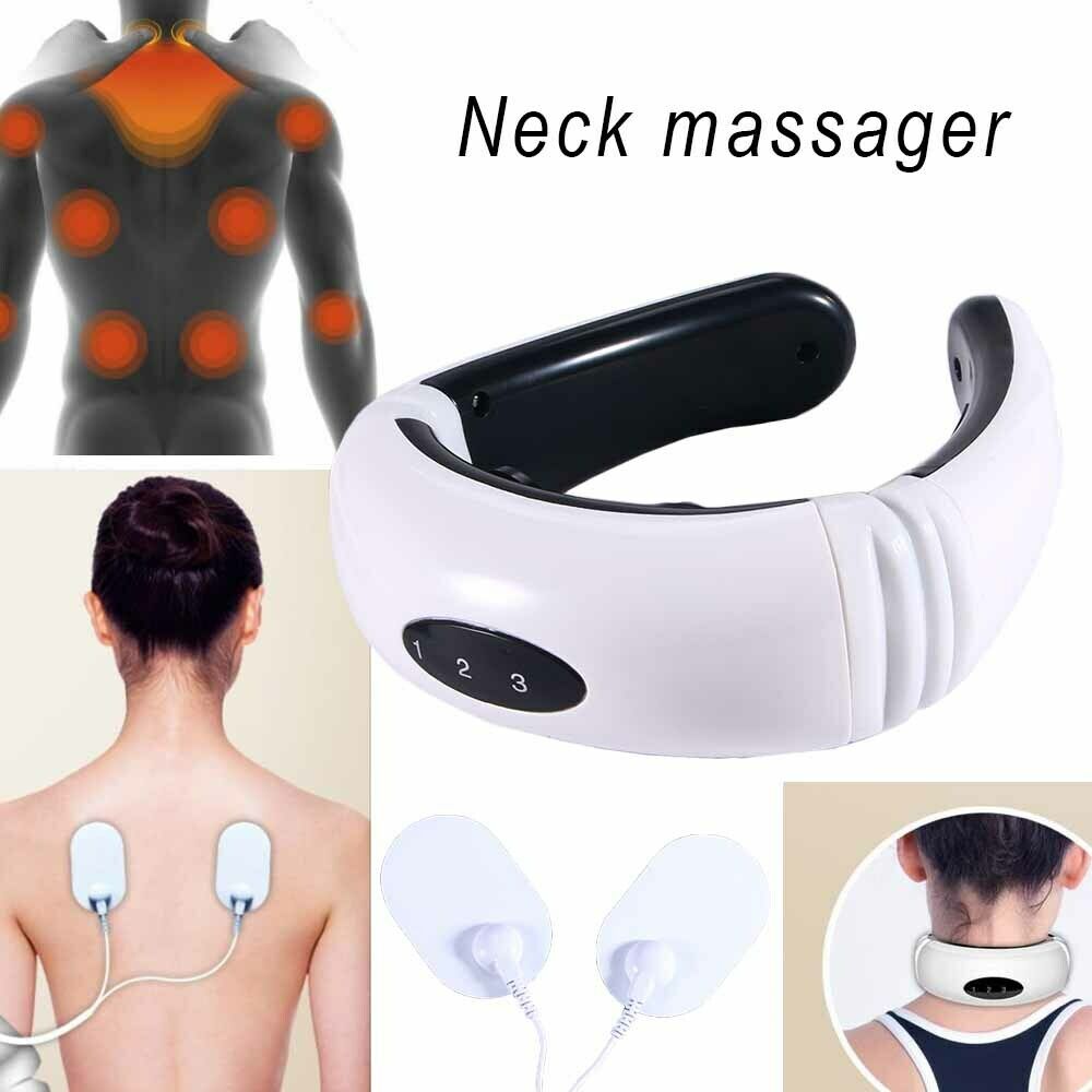 Electric Neck Massager with Magnetic Pulse Therapy for Vertebra Relaxation