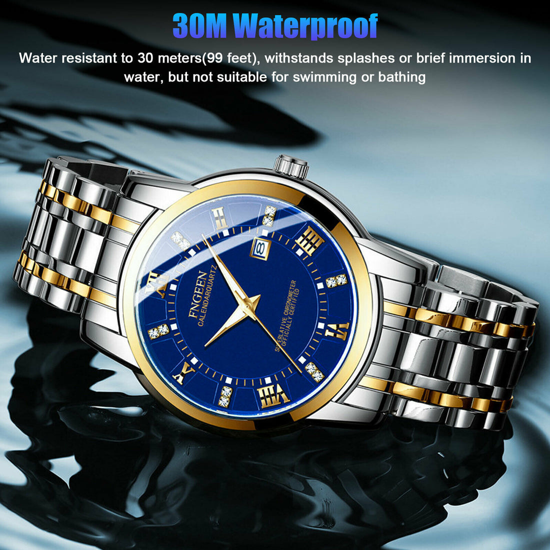 Stainless Steel Watch for Men - Quartz Luminous Classic Watch for Fathers and the Elderly