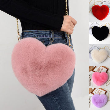 Love Bags for Women: Plush Chain Shoulder Bags - Perfect for Valentine's Day Parties