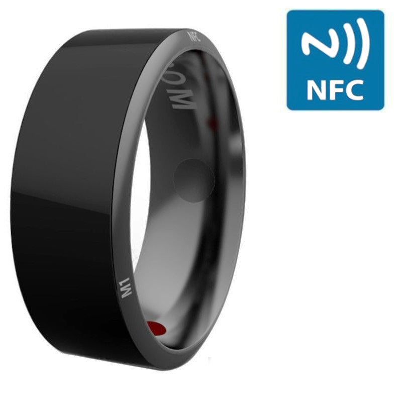 Smart Ring: Multifunctional Black High-Tech Wearable Device
