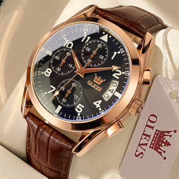 OLEVS Luxury Men's Waterproof Luminous Quartz Watch