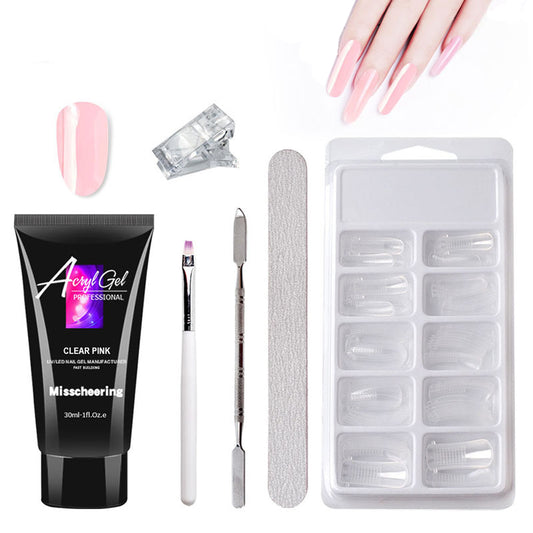 Painless Extension Gel Nail Art Set – No need for paper holders! Quickly model stunning and painless crystal gel nails with ease.