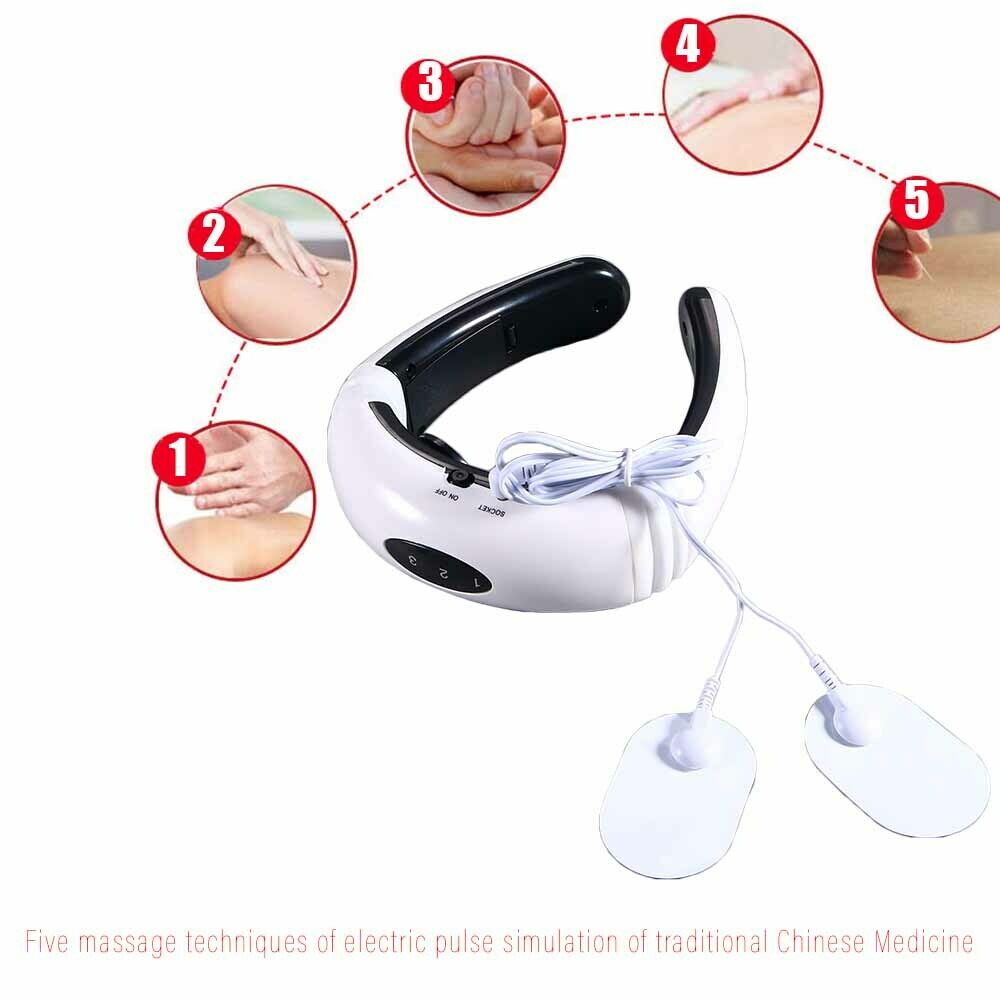 Electric Neck Massager with Magnetic Pulse Therapy for Vertebra Relaxation