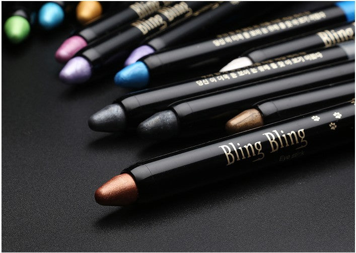 Pearlescent Silkworm Eyeshadow Pen: Long-Lasting, Waterproof, Non-Blooming, Shiny Pearlescent Gel Pen - 15 Color Eye Shadow Pen