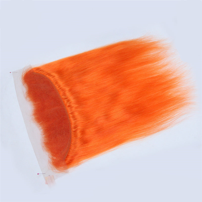 Colored Human Hair Weave in Orange