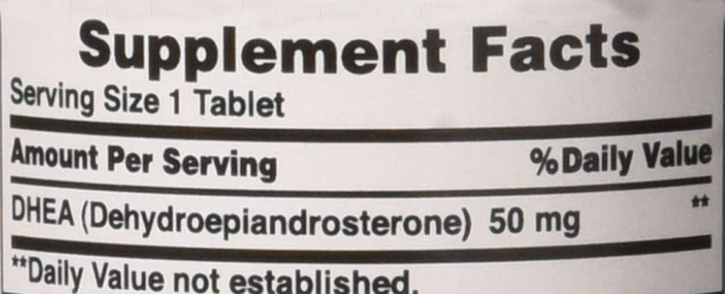 DHEA 50mg for Women & Men – Healthy Aging Support – 100 Tablets 